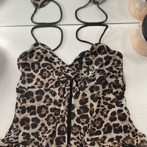 Leopard print tank/crop top